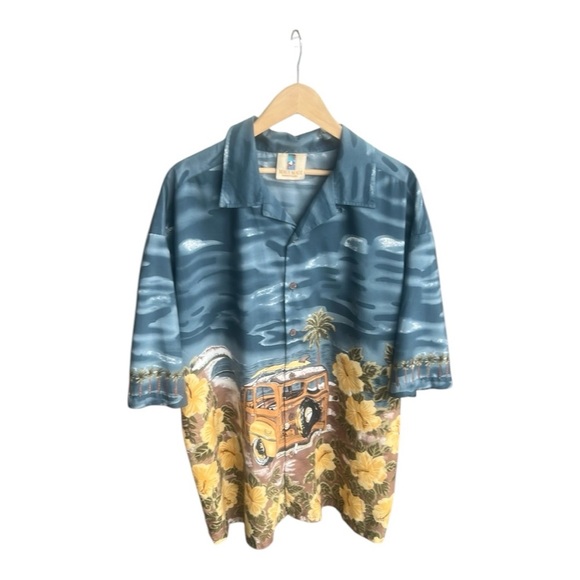 Maui Maui Hawaiian Islands Button Down Short Sleeve Hawaiian Shirt - Picture 1 of 13